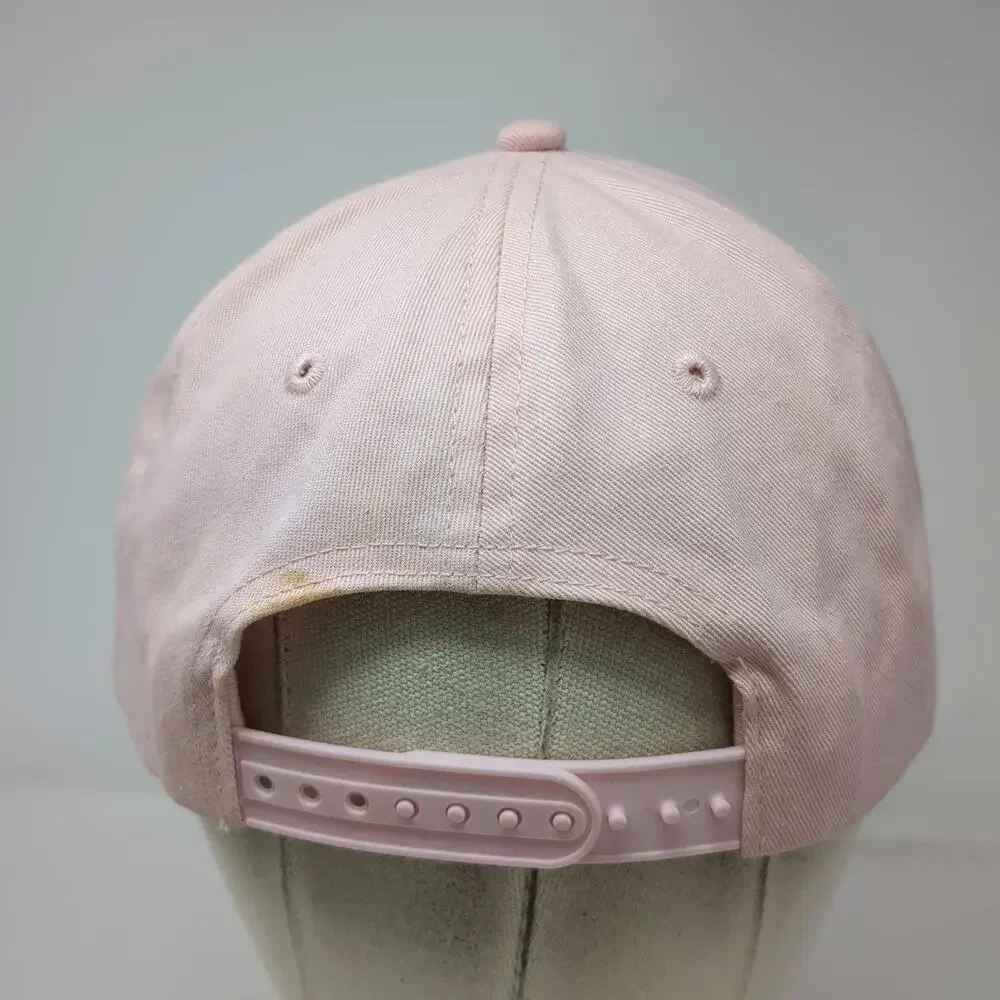 True Religion 5 Panel Pink One Size Hat Rhinestone Horseshoe Logo Bling Snapback